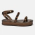 Sandália Via Marte Flatform Spikes Bronze - comprar online