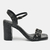 Sandália Via Marte Salto Bloco Alto Preto - comprar online