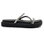 Chinelo feminino Vizzano Flatform preto com tiras finas em strass.