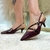 Scarpin Vizzano Slingback Fivelas Verniz Vinho