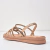 Sandália Mississipi Flatform Strass Ouro Rosê - Tok Calçados