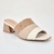 Tamanco Piccadilly Conforto Salto Bloco Nude Creme - loja online