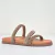 Tamanco CL Flat Slide Strass Cobre Ouro Rosê - comprar online