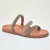 Tamanco CL Flat Slide Strass Cobre Ouro Rosê - Tok Calçados