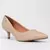 Scarpin Vizzano Salto Baixo Básico Bico Fino Bege - comprar online