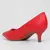 Scarpin Vizzano Salto Baixo Básico Bico Fino Vermelho - Tok Calçados