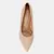 Scarpin Vizzano Salto Bloco Bico Fino Bege - comprar online