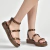 Sandália Via Marte Flatform Spikes Bronze - Tok Calçados