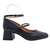 Scarpin Vizzano Fivela Salto Bloco Preto - comprar online