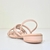 Sandália Piccadilly Salto Baixo Conforto Strass Nude - loja online