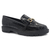 Mocassim Loafer Beira Rio Croco Verniz Preto - comprar online