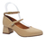 Scarpin Vizzano Fivela Salto Bloco Nude - comprar online