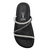 Tamanco Flat Vizzano Slide Tiras Finas Strass Preto - Tok Calçados