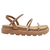 Sandália Papete Vizzano Flatform Tratorado na cor nude com strass, mostrando seu design elegante e confortável.