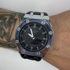 G-SHOCK GA2100 STEEL (PRATA/PRETO) (40MM)