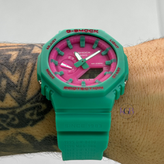 G-SHOCK GA2100 40MM (VERDE/ROSA) - comprar online