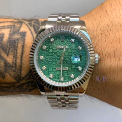 DATEJUST MYOTA (PRATA/VERDE)