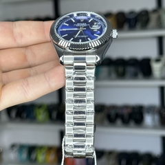 DATEJUST VIDRO PRESIDENTE (PRATA/AZUL) na internet