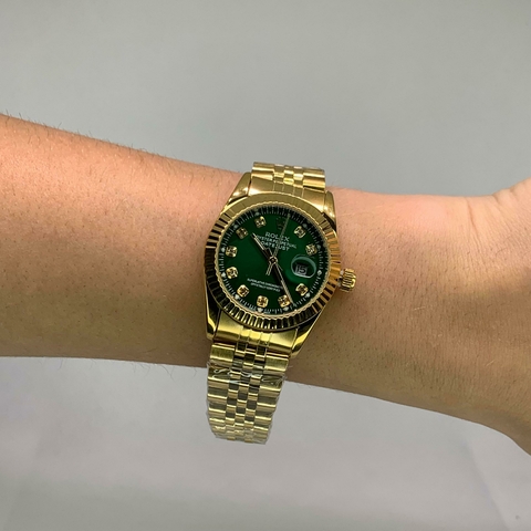 ROLEX (DOURADO/VERDE) (30mm)