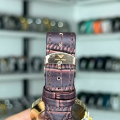 AX 004 COURO (DOURADO/PRETO/MARROM) - loja online