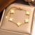 Pulsera Van Cleef Paulen - Acero chapado en oro - Merlina Tiendita