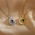 Collar de proyección - Acero de Titanio - Luna dorada - tienda online