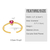 Imagen de Anillo Corazón y zirconia - Cobre chapado en oro - Ajustable