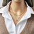 Collar doble Livia - Acero chapado en oro - comprar online