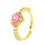 Imagen de Anillo Corazón de Cristal - Ajustable