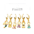 Set x6 princesas de Disney - Cobre chapado en oro - Merlina Tiendita