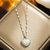 Collar Corazón perlado - Acero de titanio - tienda online