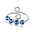 Anillo para la ansiedad ajustable - Evil Eye de Acero Inoxidable - tienda online