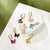 Aros mariposa de acrilico con strass