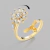 Anillo Flor y Abejita Giratorio - Ajustable - Cobre enchapado en oro - comprar online
