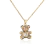 Collar Osito Teddy - Cobre chapado en oro - Merlina Tiendita