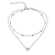 Collar doble corazón simple - buy online