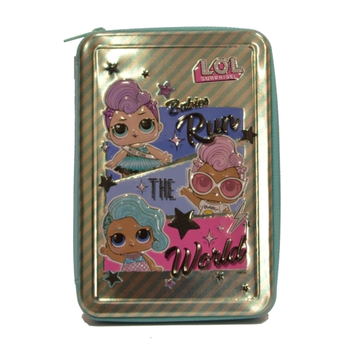 Cartuchera LOL rigida metal 1 cierre