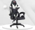 silla gamer dinax negra con detalles blancos