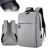 Mochila Gris Urbana Con Porta Notebook