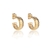 Brinco Argola Texturizada Banhada a Ouro 18K