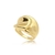Anel Artsy Liso Banho de Ouro 18K
