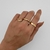 Anel Detalhe Micro Zircônias Banho de Ouro 18K - comprar online