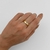 Anel Detalhe Micro Zircônias Banho de Ouro 18K