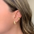 Brinco Argola Texturizada Banhada a Ouro 18K - comprar online