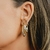 Brinco Argola Texturizada Banhada a Ouro 18K - comprar online