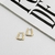 Brinco Argola Triangular P Banhada a Ouro 18K