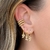 Brinco Argola Letra Cravejada Banho Ouro 18K (unidade)