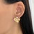 Brinco Flor Banho de Ouro 18K