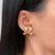 Brinco Ear Hook Duplo Banhado a Ouro 18K - Mônaco Semijoias