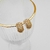 Brinco Meia Argola Zircônias Banhado a Ouro 18K